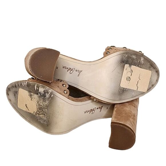 SAM EDELMAN- Women’s Yaria Studded Suede Leather Block Heel Ankle Strap, Size 10 - Picture 13 of 16